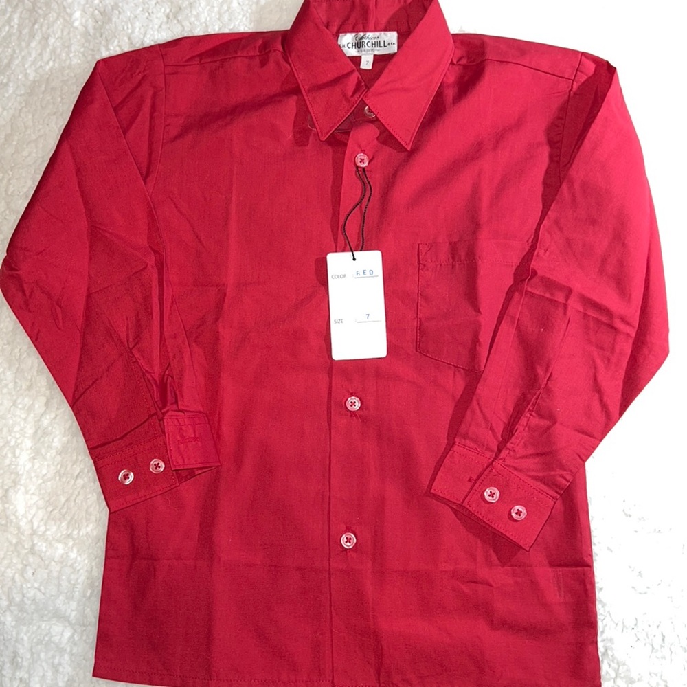♦️Brand New♦️ Boys Size 7 Button Up Dress Shirt - Picture 2 of 3